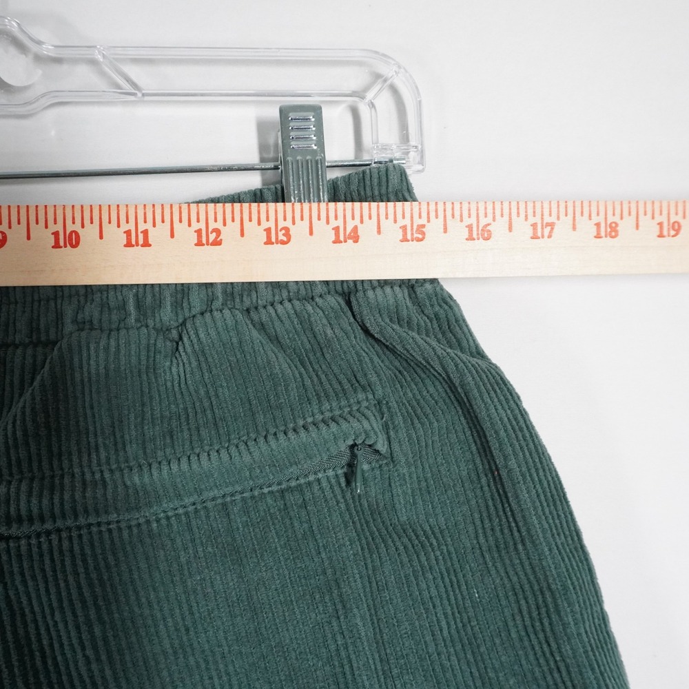 Krooked Skateboard Corduroy Pants M Green Wide Leg Streetwear Eyes Logo Skater - Picture 5 of 10